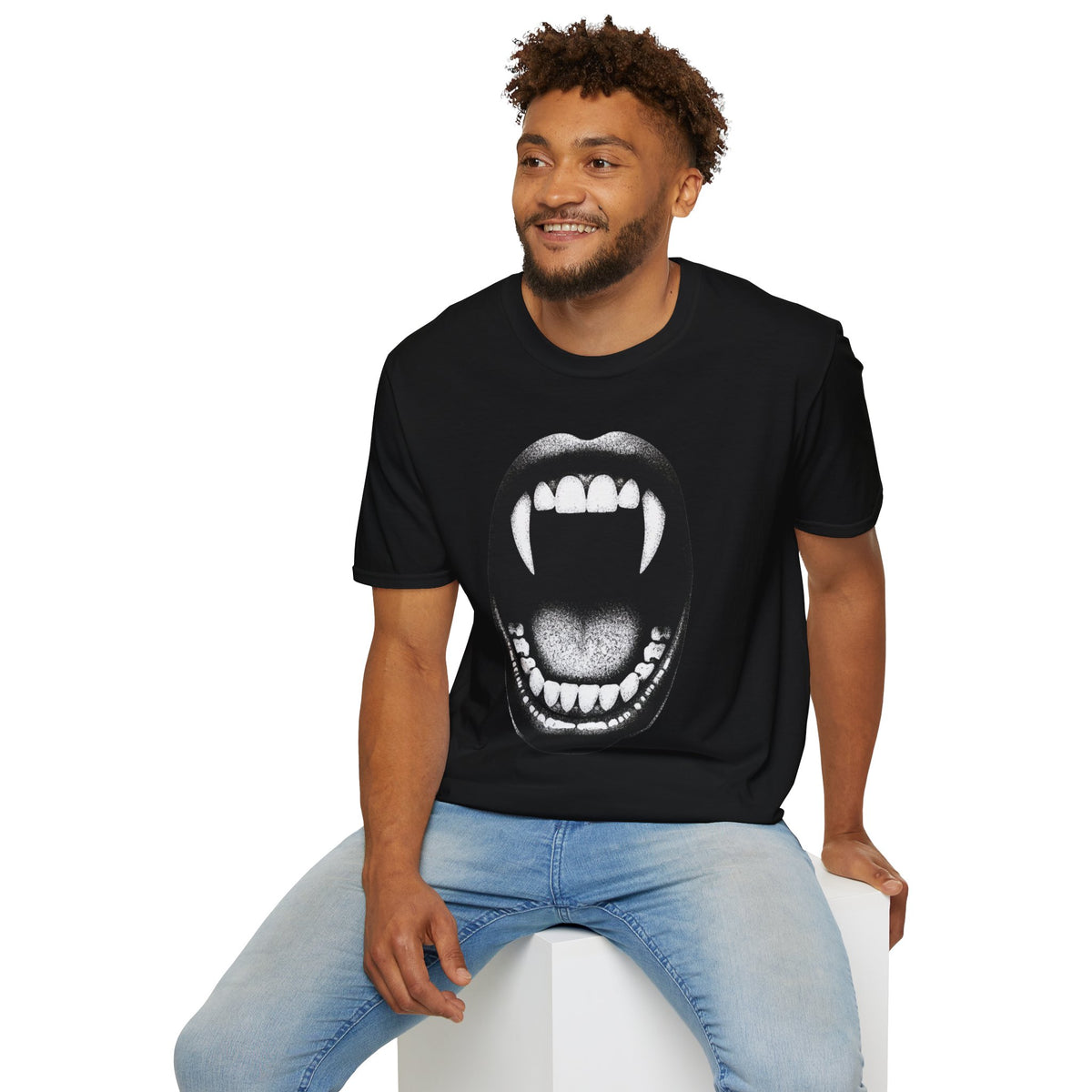 Vampire Fangs Mouth T-Shirt | Gothic Horror Graphic Tee
