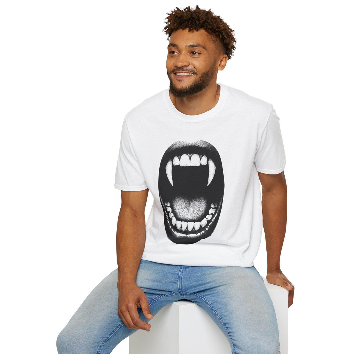 Vampire Fangs Mouth T-Shirt | Gothic Horror Graphic Tee