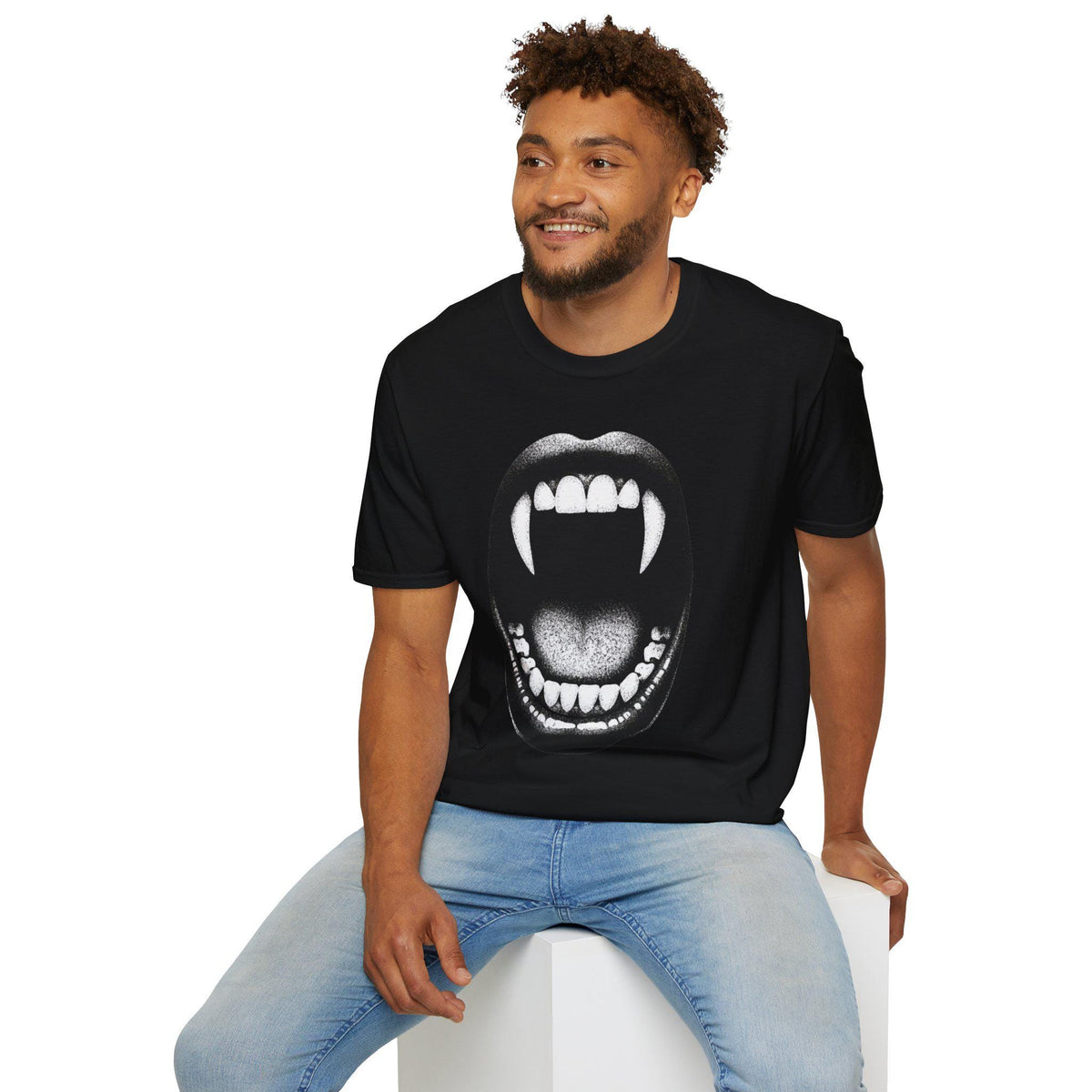 Vampire Fangs Mouth T-Shirt | Gothic Horror Graphic Tee