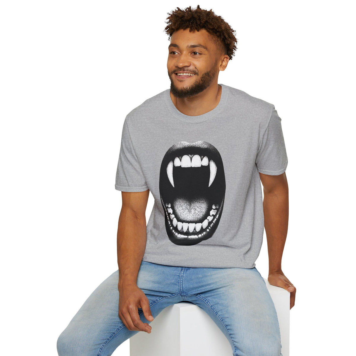 Vampire Fangs Mouth T-Shirt | Gothic Horror Graphic Tee