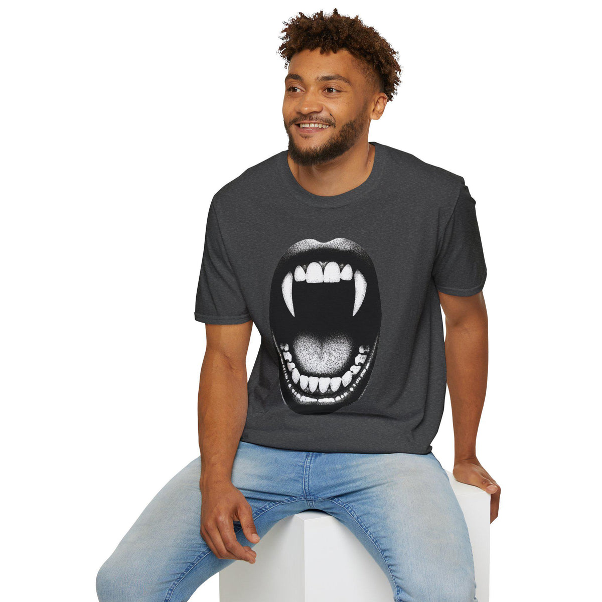 Vampire Fangs Mouth T-Shirt | Gothic Horror Graphic Tee