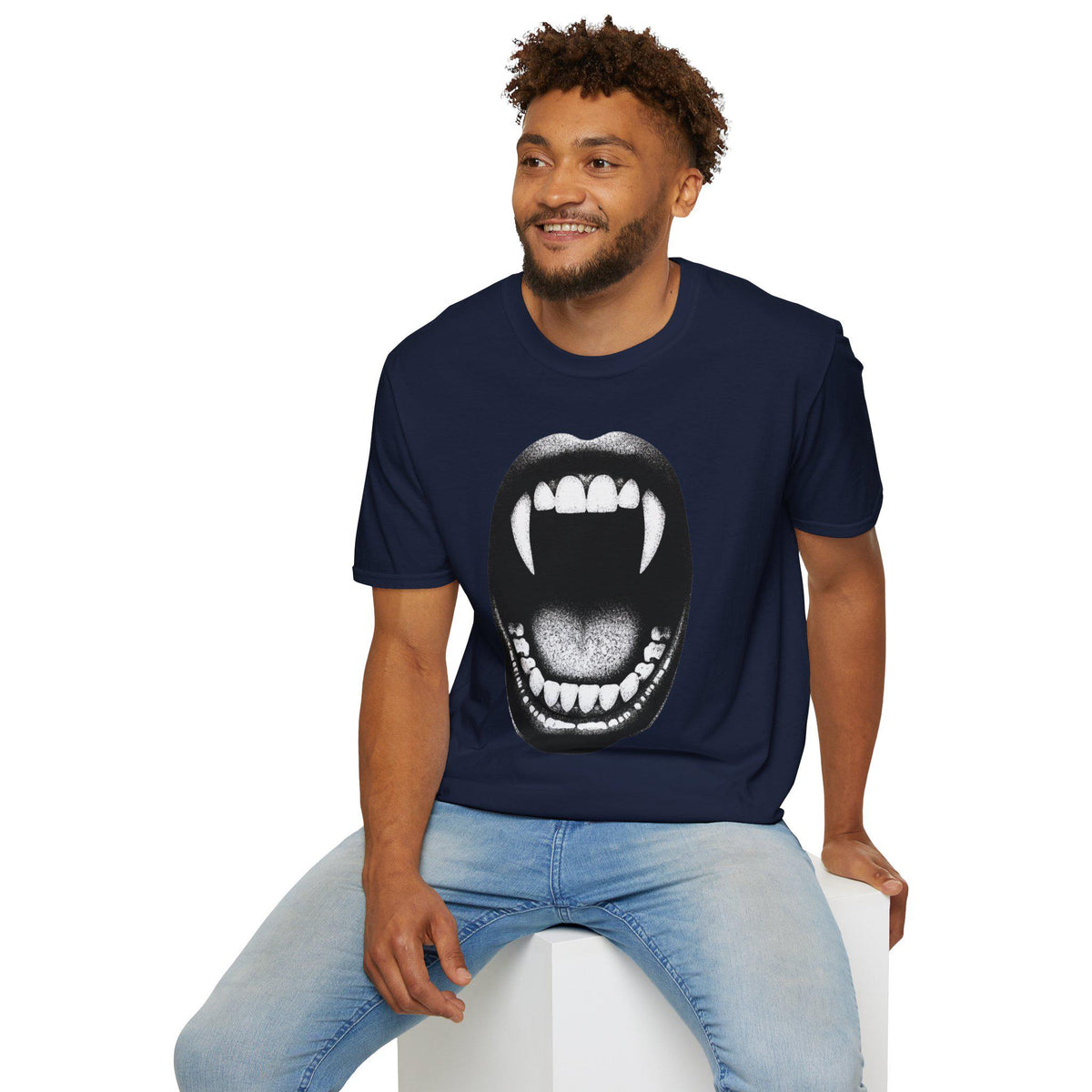 Vampire Fangs Mouth T-Shirt | Gothic Horror Graphic Tee