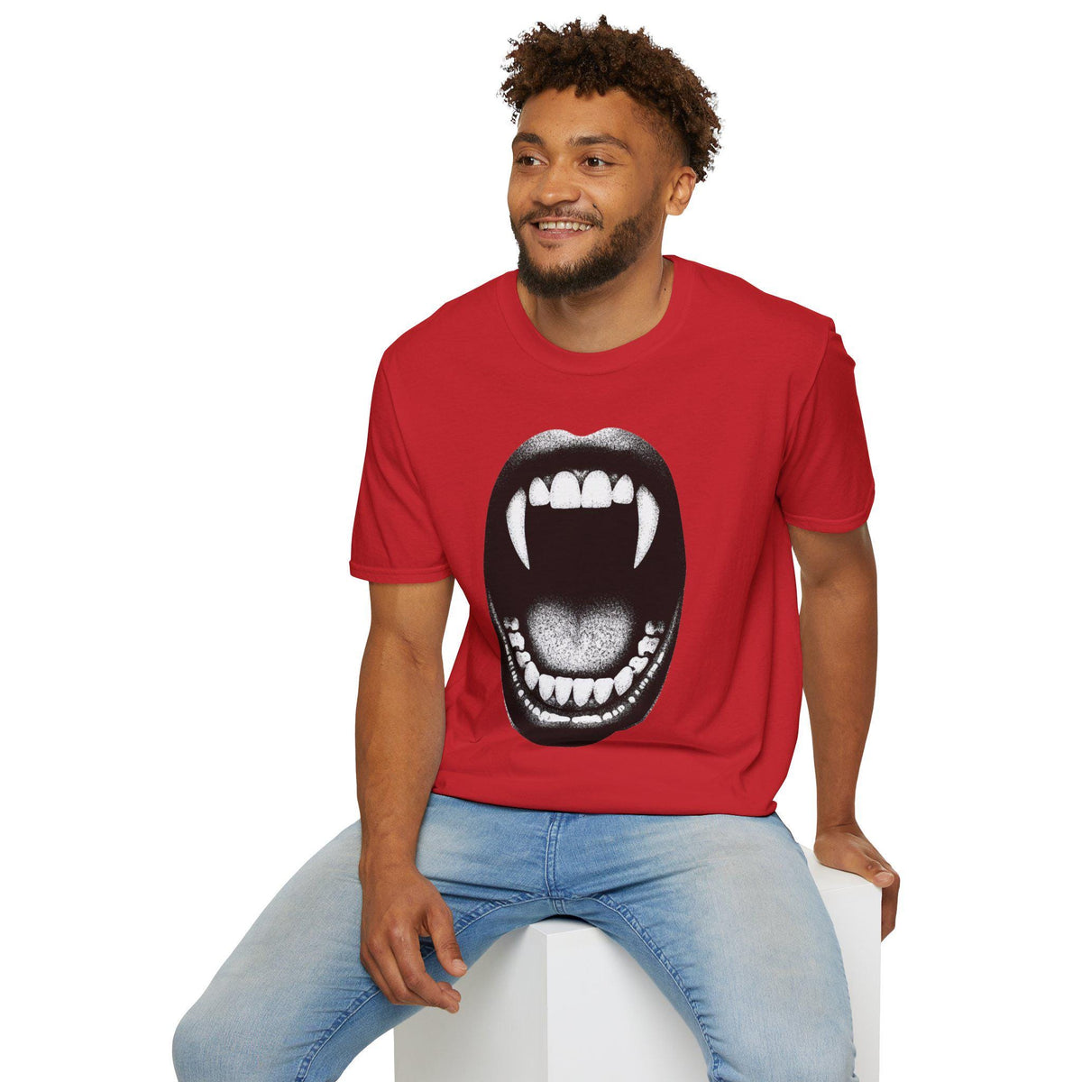 Vampire Fangs Mouth T-Shirt | Gothic Horror Graphic Tee