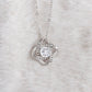 Love Knot Necklace White Gold and Gold, Merry Christmas