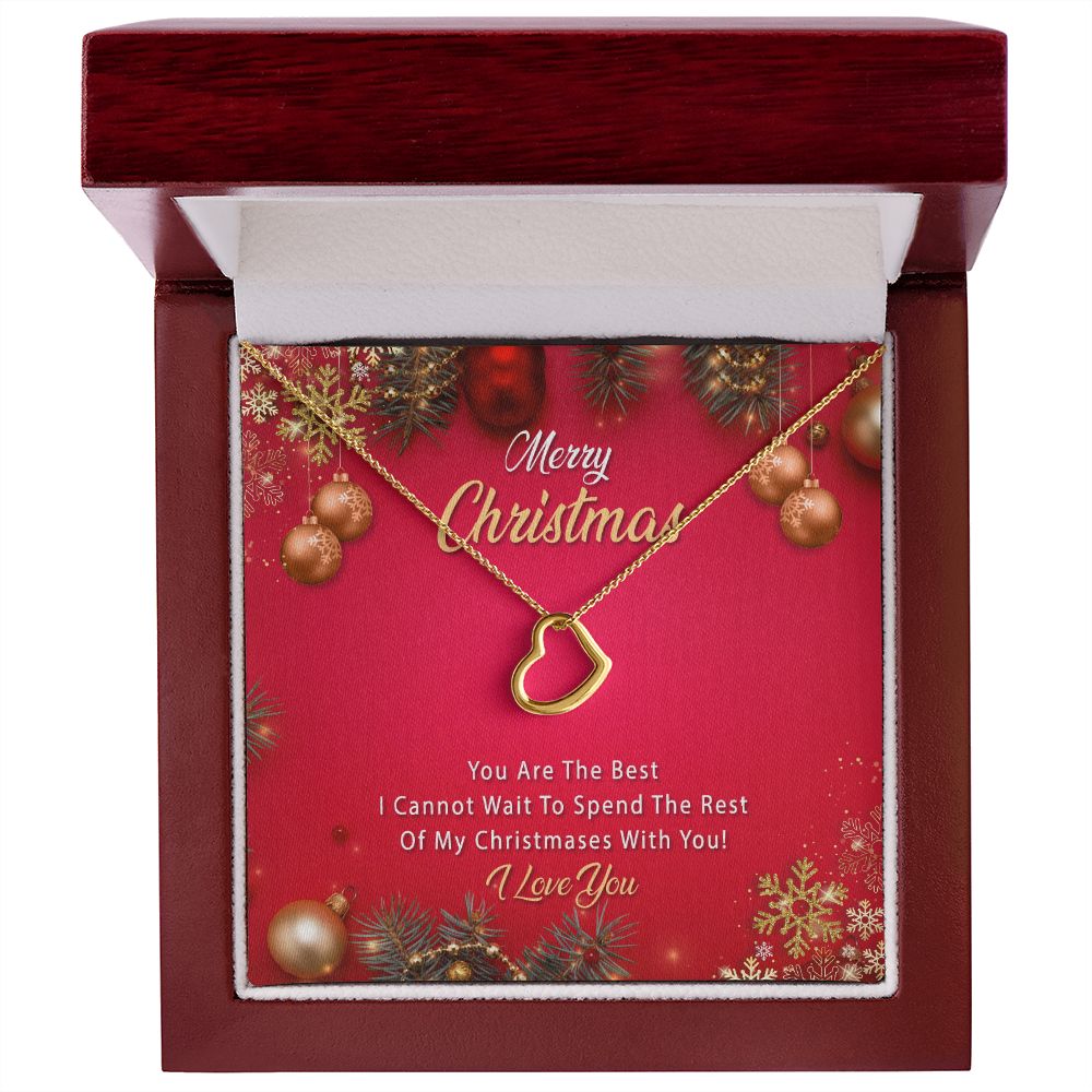 Merry Christmas I love you Heart Necklace