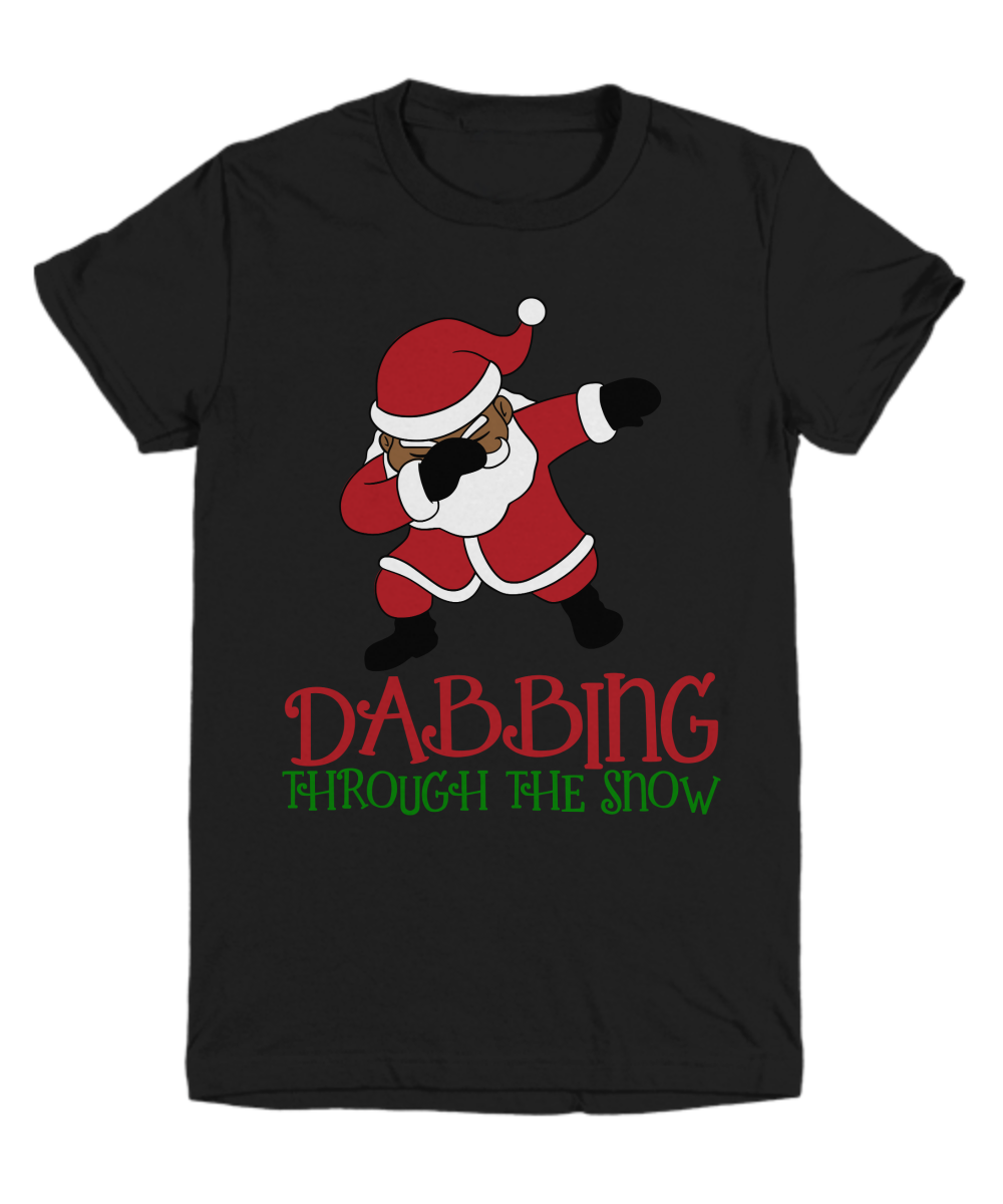 Kids Christmas T-Shirt Dabbing Santa