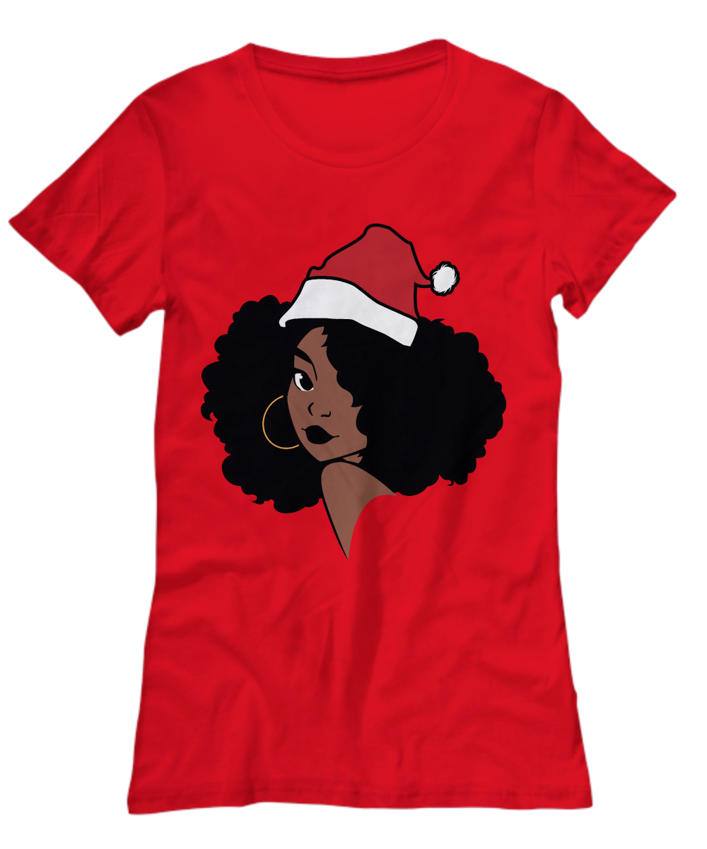 Black Afro Santa Woman